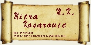 Mitra Košarović vizit kartica